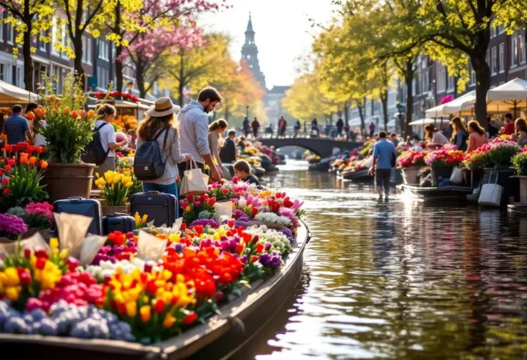 marché aux fleurs amsterdam : flânez entre couleurs et parfums