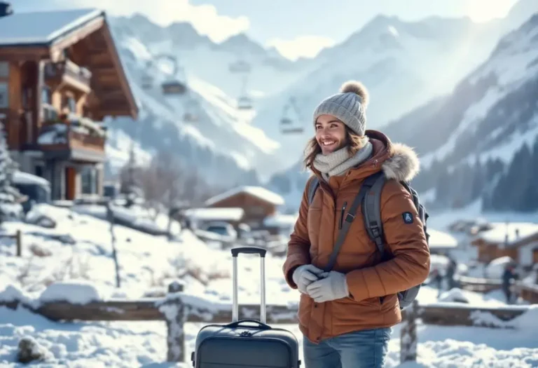 station de ski dans les alpes