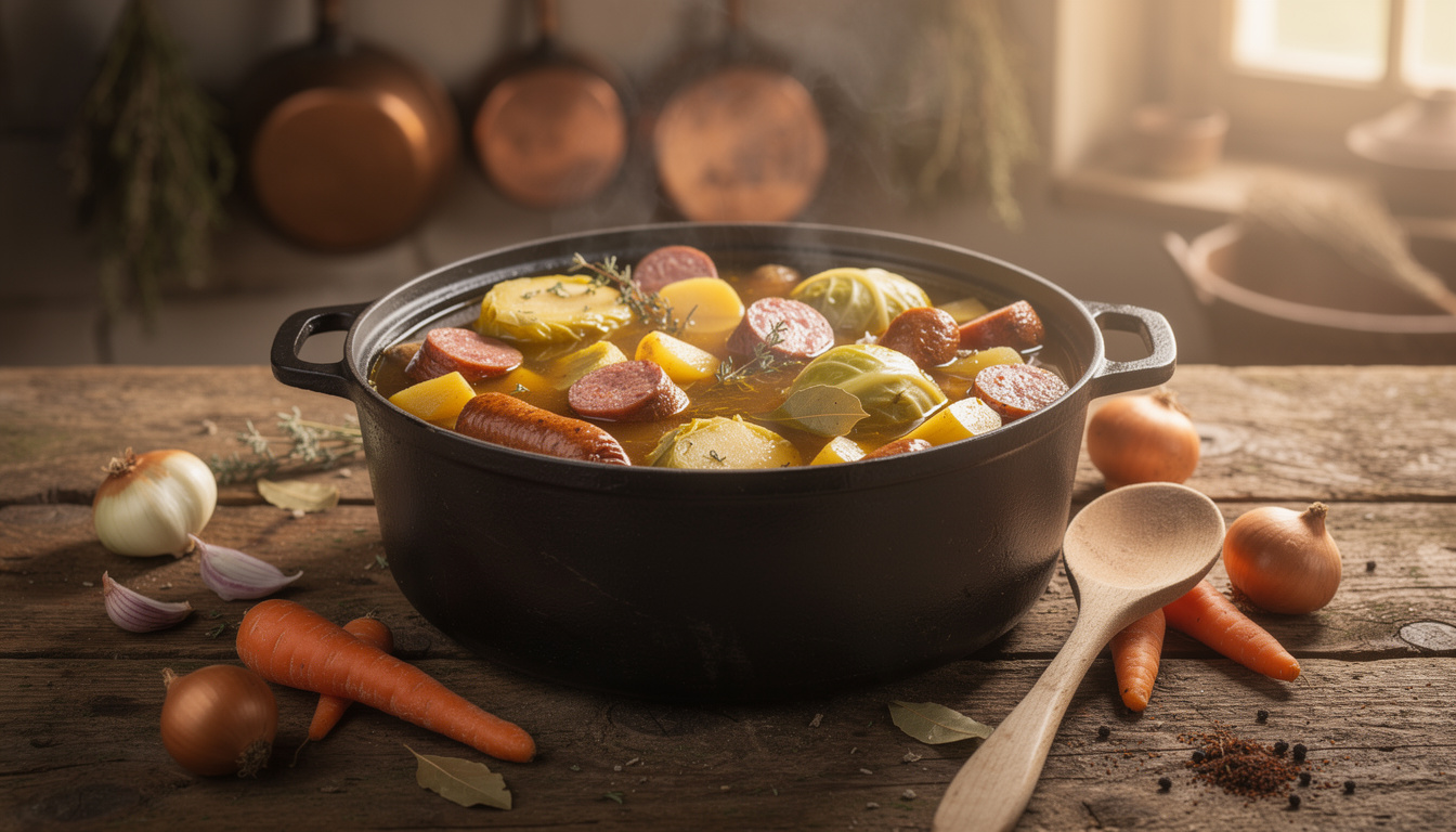 découvrez la recette traditionnelle de la potée auvergnate, un plat authentique riche en saveurs, avec tous les secrets pour réussir cette spécialité régionale chez vous.