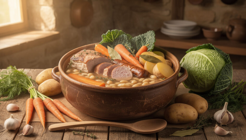 découvrez la recette traditionnelle de la potée auvergnate, ses ingrédients authentiques et les secrets pour réussir ce plat emblématique de la cuisine d'auvergne.